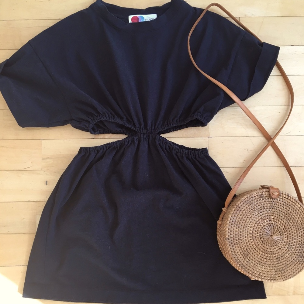 Free People Dandelion Mini Cutout Tee Shirt Dress